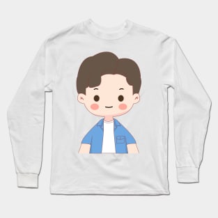 cute handsome boy Long Sleeve T-Shirt